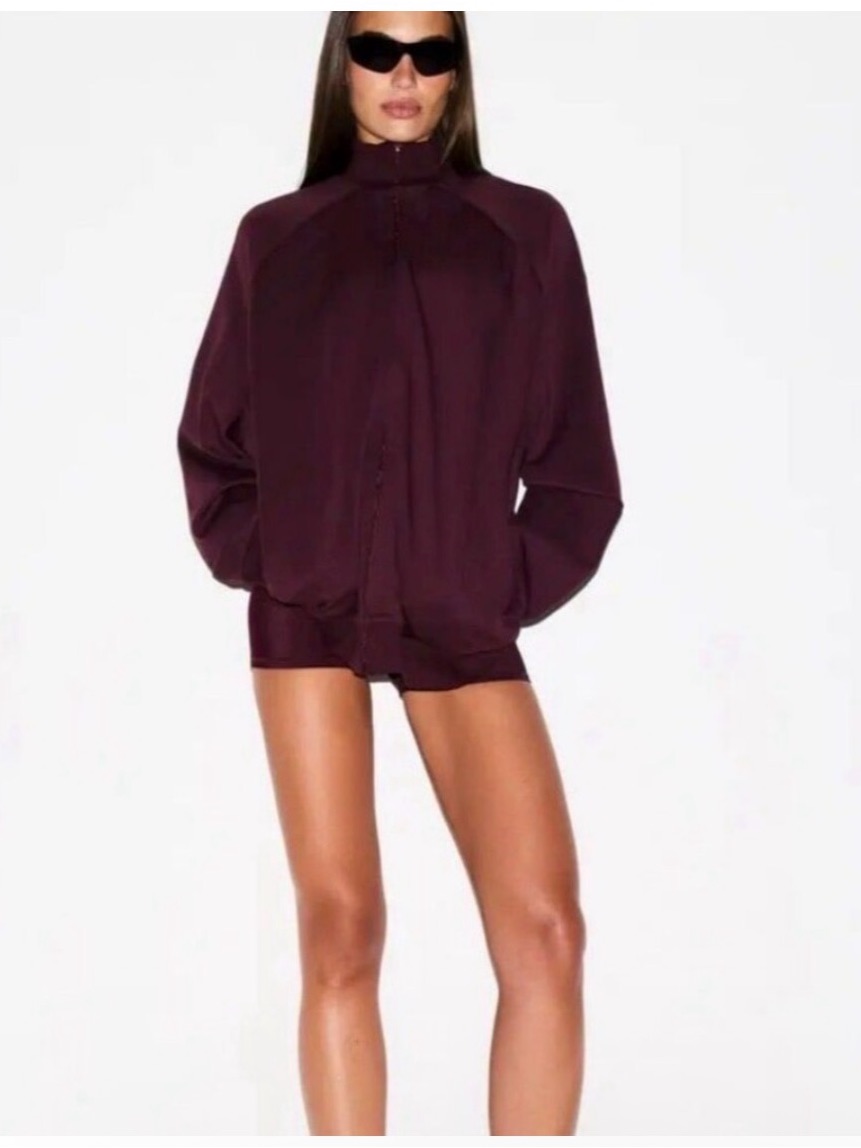 Nwot Nike Skims: (Currant) Burgundy Zip-Up Jacket